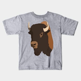 Bison Head Kids T-Shirt